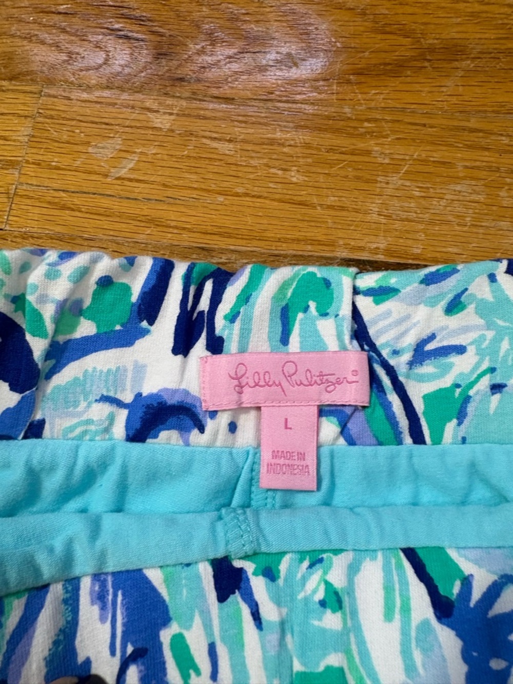 Lilly Pulitzer Blue, Teal & White Floral Print Skort - Picture 3 of 3
